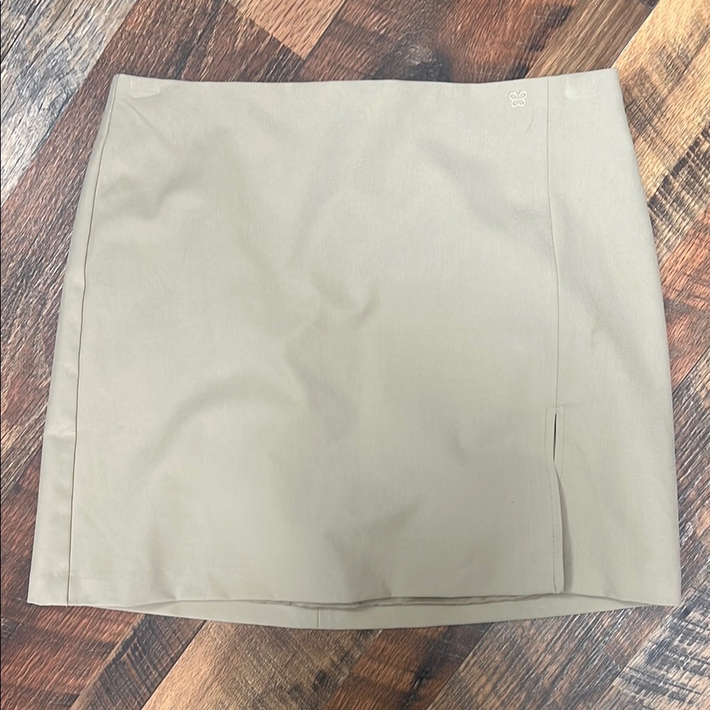 Sunday Best Light Tan Mini Skirt